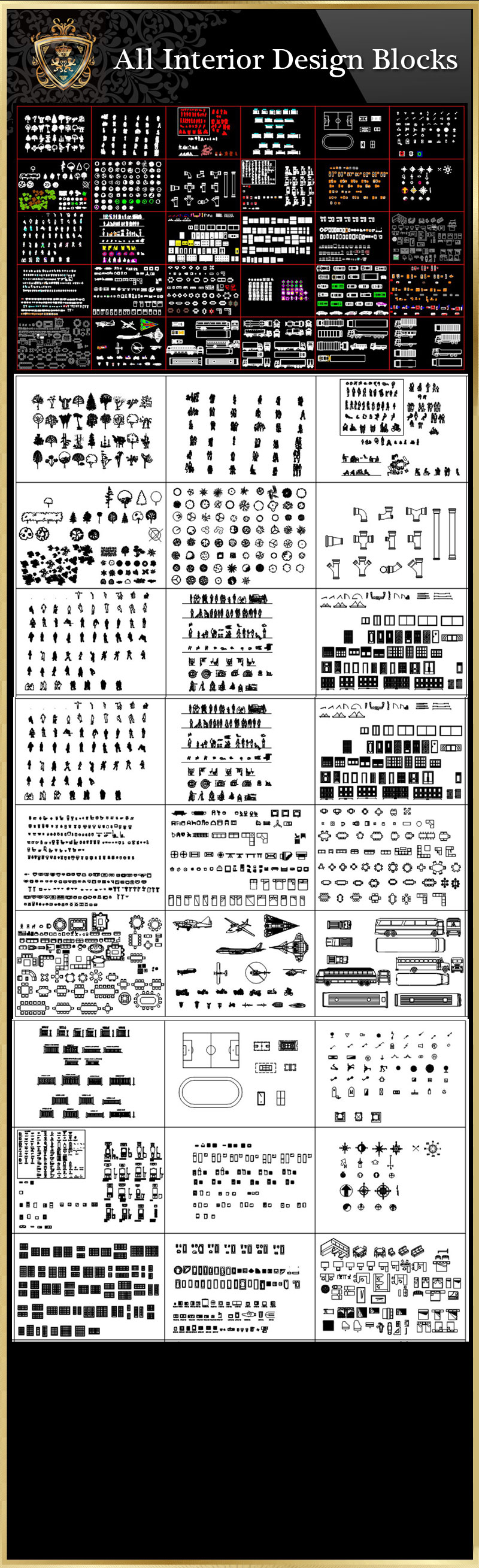 ★【All Interior Design Blocks 2】Download Luxury Architectural Design CAD Drawings--Over 20000+ High quality CAD Blocks and Drawings Download!