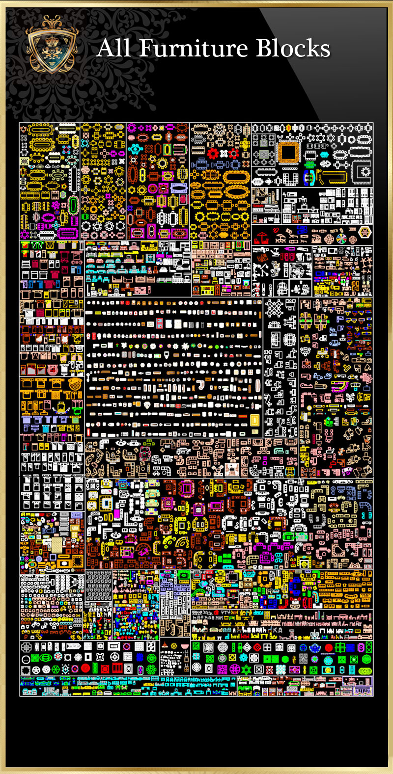 ★【All Furniture Blocks】Download Luxury Architectural Design CAD Drawings--Over 20000+ High quality CAD Blocks and Drawings Download!